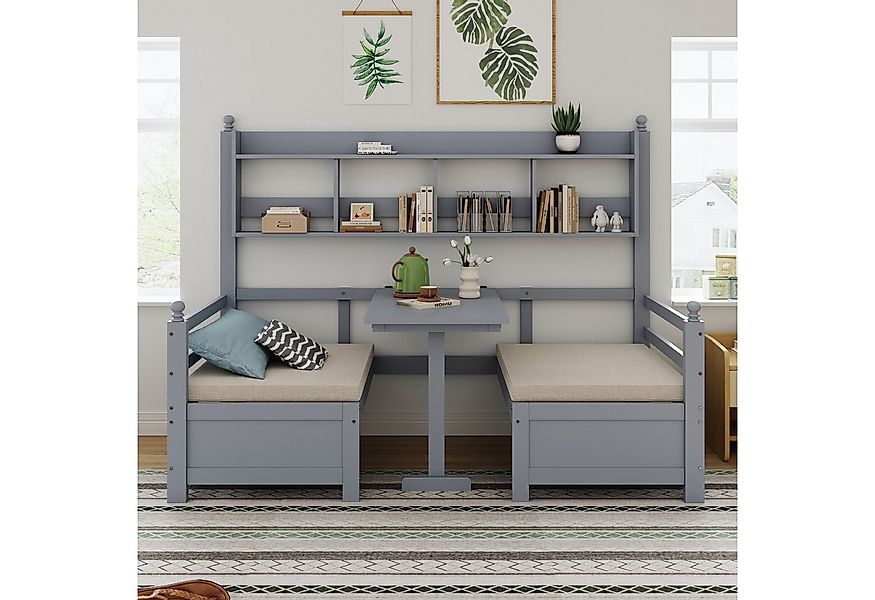 Flieks Kinderbett, Massivholzbett Daybett 90x200cm mit Regal umwandelbar in günstig online kaufen