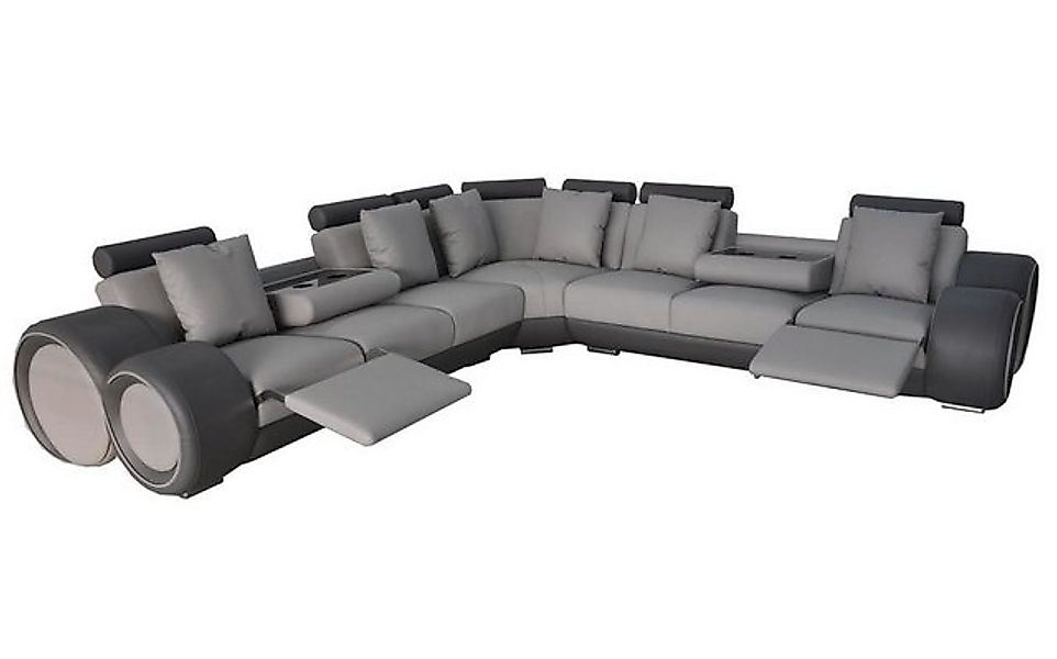 JVmoebel Ecksofa Ecke Leder Modern XXL Couch Wohnlandschaft Ledersofa Sofa günstig online kaufen