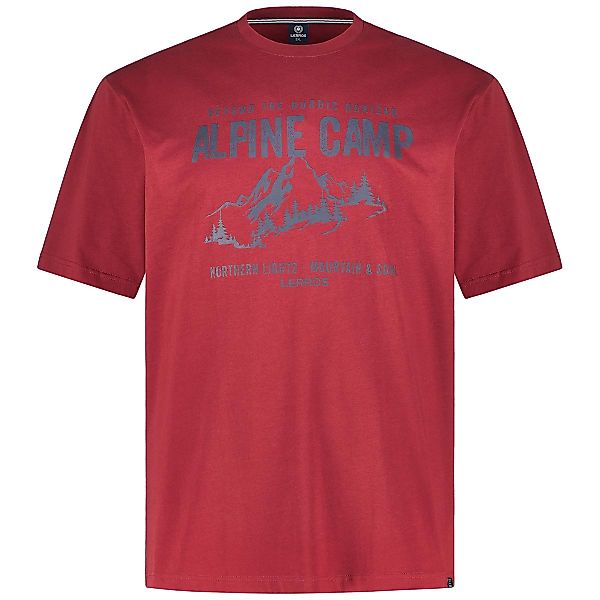 Lerros T-Shirt mit Motiv-Print Farbe dunkelrot Größe: 5XL günstig online kaufen