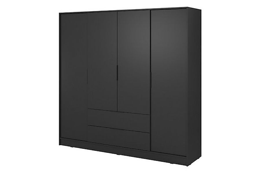 Deine Möbel 24 Kleiderschrank KAMA 4D Drehtürenschrank 206 cm breit Kaschmi günstig online kaufen