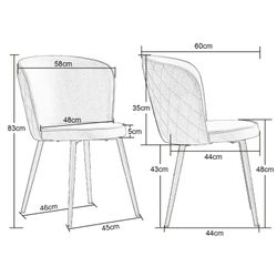 JYMTOM Esszimmerstuhl mit Stoffbezug aus Samt, günstig online kaufen