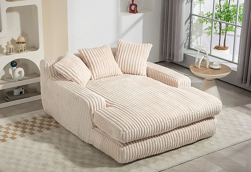 LVHOM Polsterliege 155x125x63cm Schlafsofa mit 3 günstig online kaufen