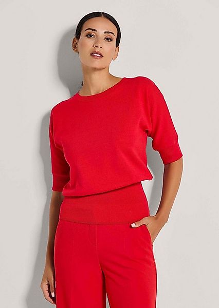 MADELEINE Strickpullover Sommerlicher Baumwollpullover mit breitem Bund Str günstig online kaufen