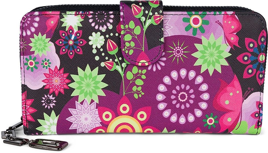 styleBREAKER Geldbörse Geldbörse mit Ethno Blumen günstig online kaufen