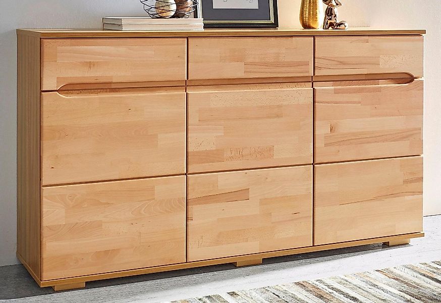 Home affaire Sideboard VKB10: teilmassiv korpus Kernbuche, 6Fächer geschlos günstig online kaufen