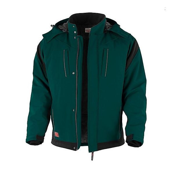 Qualitex Workwear Winterjacke Softshelljacke "PRO" grau/schwarz, Gr. XXL günstig online kaufen