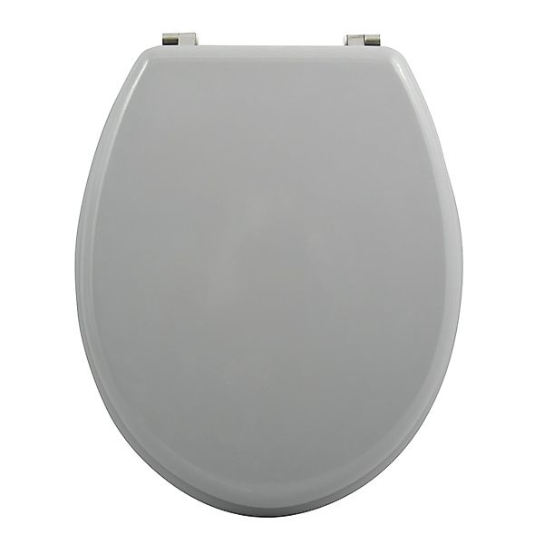 MSV WC-Sitz Cleo MDF 45 cm x 37 cm x 5,6 cm Grau günstig online kaufen