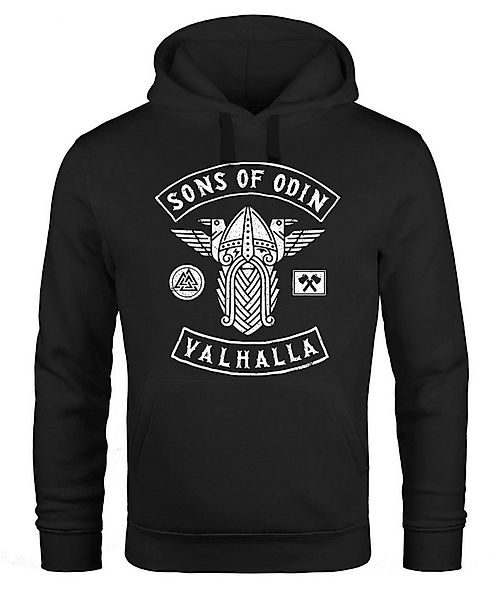 MoonWorks Hoodie Herren Kapuzen-Pullover Sons of Odin Wikinger Valhalla Fan günstig online kaufen