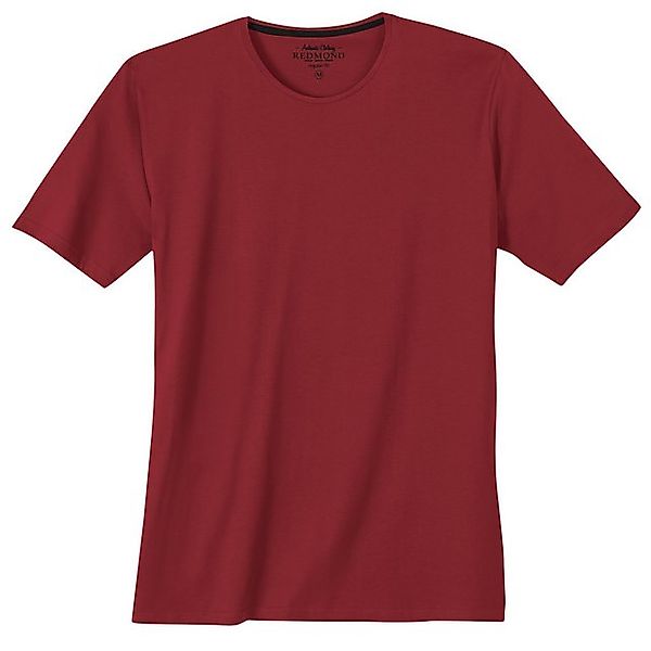 Redmond Rundhalsshirt Große Größen Rundhals Basic T-Shirt paprikarot Redmon günstig online kaufen