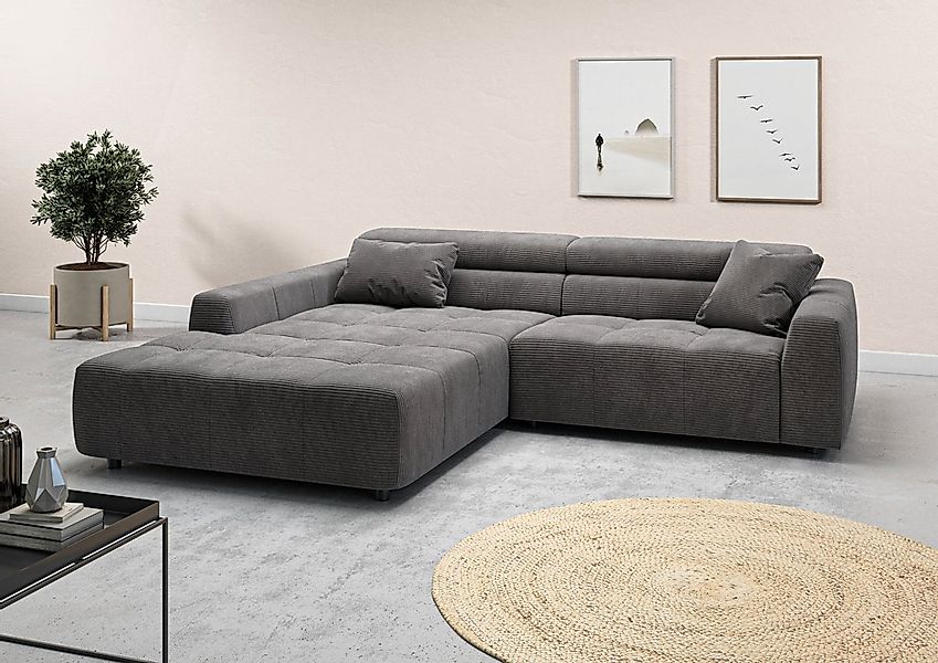3C Candy Ecksofa "Denver auch mit Cord- und Easy care-Bezug, Kopfteilverste günstig online kaufen