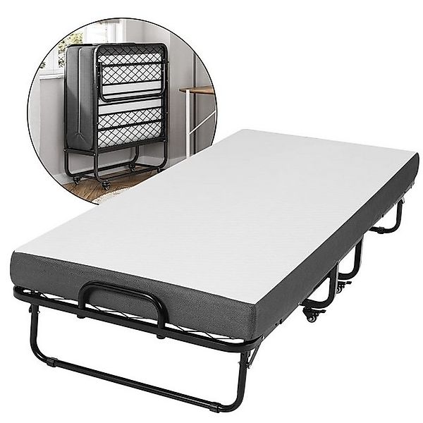 MSMASK Klappbett Gästebett 90x200cm auf Rädern, günstig online kaufen