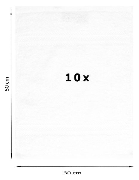 Betz Gästehandtücher 10 tlg. Gästehandtücher-Set PREMIUM 100 % Baumwolle 30 günstig online kaufen