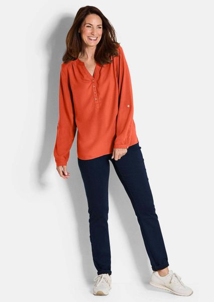 GOLDNER Schlupfbluse Elegante Viskosebluse mit V-Ausschnitt günstig online kaufen