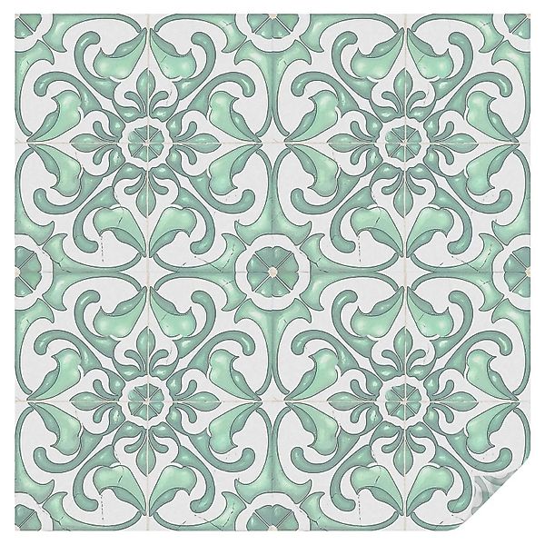 Tulup Buntglasfolie Grüne Symmetrie Fensterfolie Buntglas Selbstklebend 100 günstig online kaufen