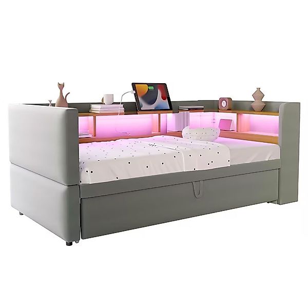 Odikalo Ausziehbett Polsterbett Jugendbett Stauraumbett Schlafsofa günstig online kaufen