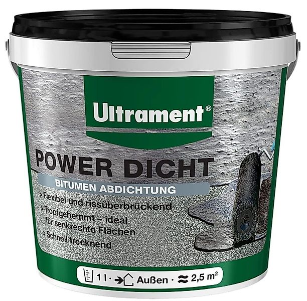 Ultrament Dichtstoff ULTRAMENT Power Dicht, Schwarz, 1 Ltr günstig online kaufen