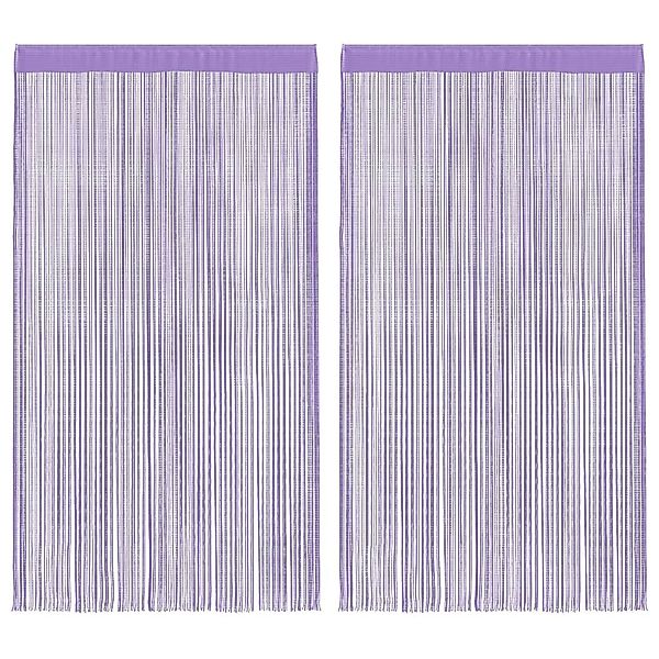 vidaXL Vorhang Fadenvorhänge 2 Stk. Lila günstig online kaufen