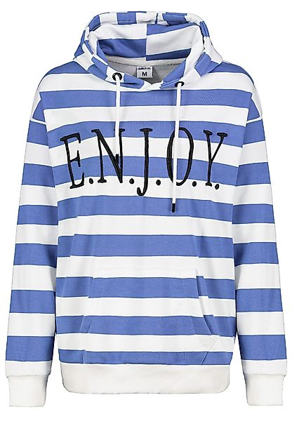 SUBLEVEL Hoodie Liebevoll bestickter Streifenlook mit günstig online kaufen
