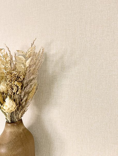 Newroom Vliestapete, Beige Tapete Modern Unifarbe günstig online kaufen