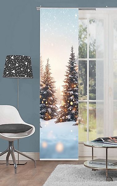 HOME WOHNIDEEN Schiebegardine SCHNEETANNEN (1 St), Paneelwagen, blickdicht, günstig online kaufen