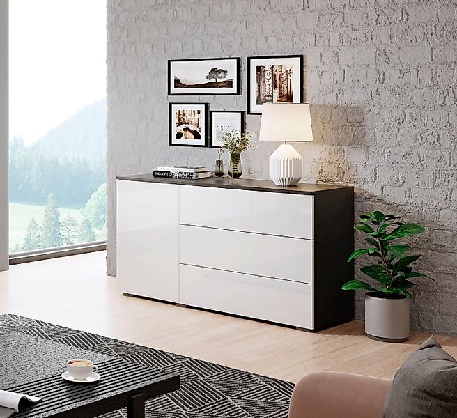 OTTO home Sideboard PARIS (1 St), Moderne 110cm breite grifflose Kommode, v günstig online kaufen