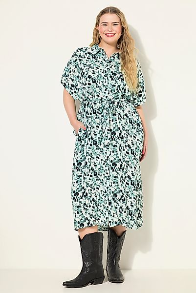 Studio Untold Hemdblusenkleid Hemdblusen-Midikleid oversized Allover-Print günstig online kaufen