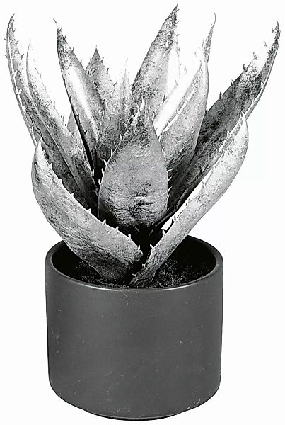 EK Kunstpflanzen & -blumen Agave im Keramiktopf 27 cm (silber) günstig online kaufen