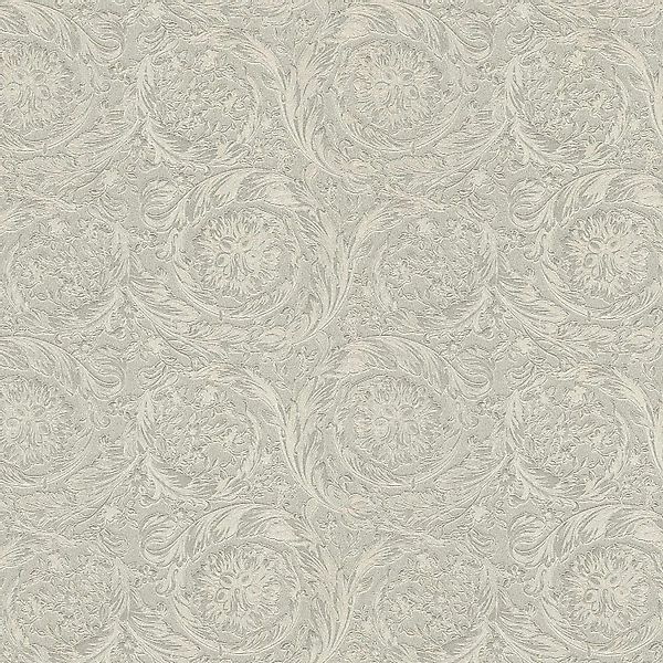 Bricoflor Tapete Silber Grau Glänzend Elegante Tapete im Barock Stil Ideal günstig online kaufen