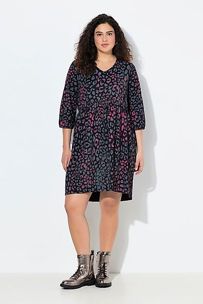 Ulla Popken Jerseykleid Jerseykleid Animaldruck A-Linie günstig online kaufen