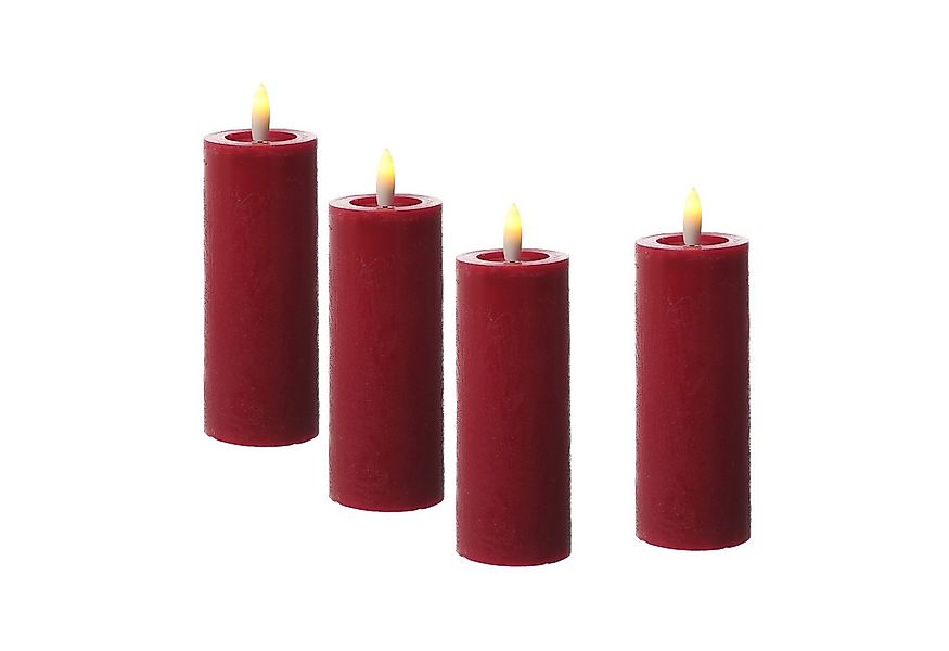 Adilina LED-Kerze Kerzenset LINA Rustik Optik für Adventskranz 5x12,5cm Tim günstig online kaufen