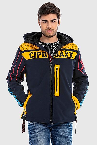 Cipo & Baxx Outdoorjacke "JACKET", mit Kapuze, im farbenfrohen Design günstig online kaufen