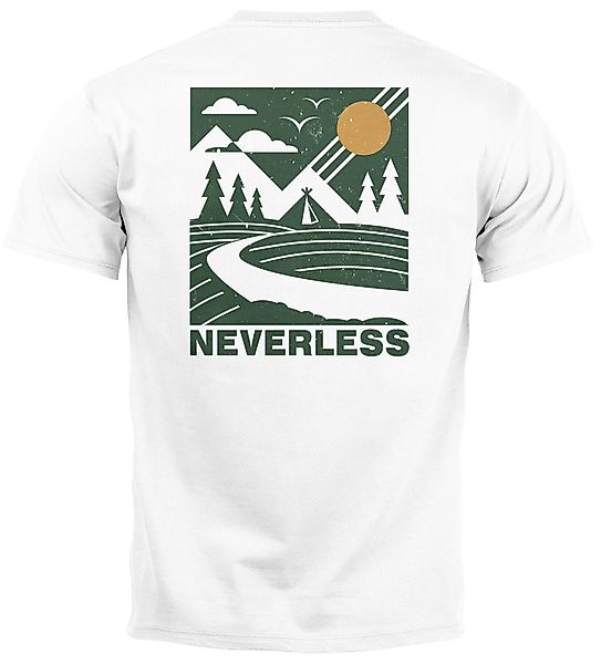 Neverless Print-Shirt Herren T-Shirt Backprint Berge günstig online kaufen