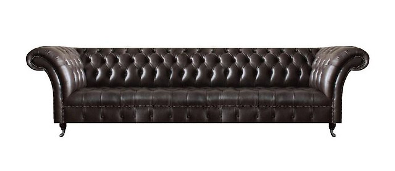 Xlmoebel Chesterfield-Sofa Neue hochwertige braune Ledersofa Chesterfield i günstig online kaufen