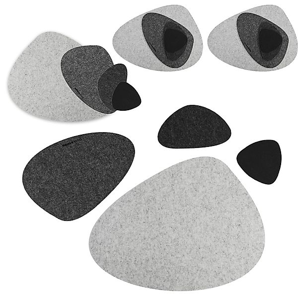 DuneDesign Platzset 16-teiliges Filz Tischset Grau für 4 Personen - 42 x 31 günstig online kaufen