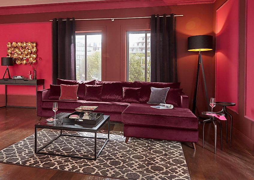 Home affaire Ecksofa "Renesse L-Form", lose Kissen, Keder an Sitzkissen günstig online kaufen
