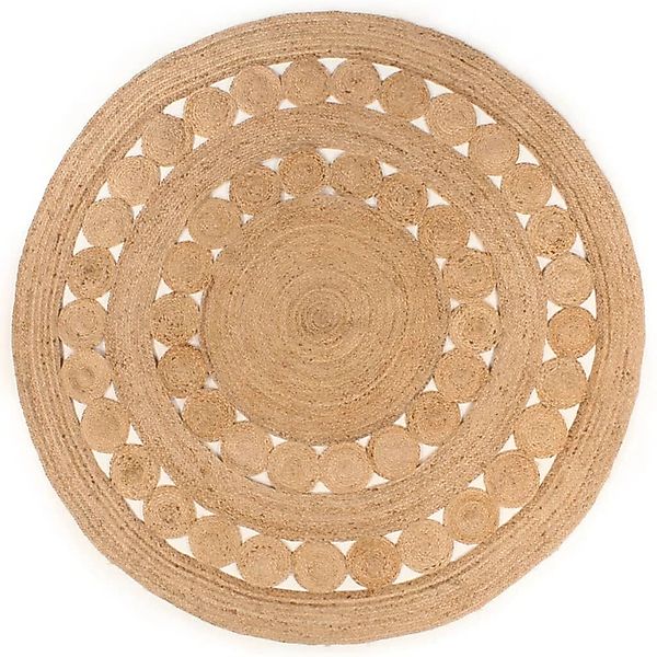 vidaXL Teppich Geflochten Jute 240 Cm Rund 1184020 günstig online kaufen