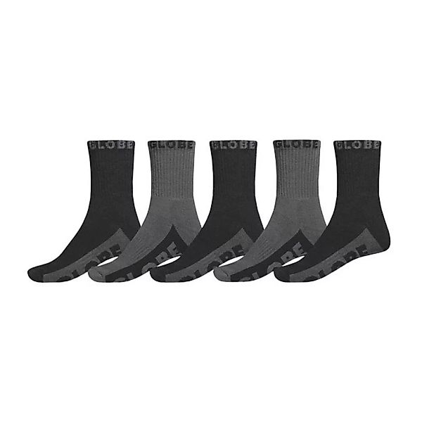 Globe Crew Socken 5 Paare EU 39-44 1/2 Black / Grey günstig online kaufen