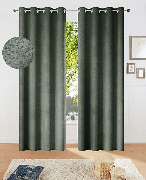 my home Verdunkelungsvorhang "Fleuriss" Ösen 1 Stk. tlg. Wohnzimmer, Schlaf günstig online kaufen