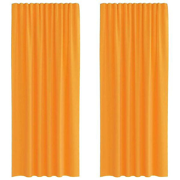 vidaXL Voile Vorhänge mit Stangentaschen 2 Stk Orange 4102194 günstig online kaufen