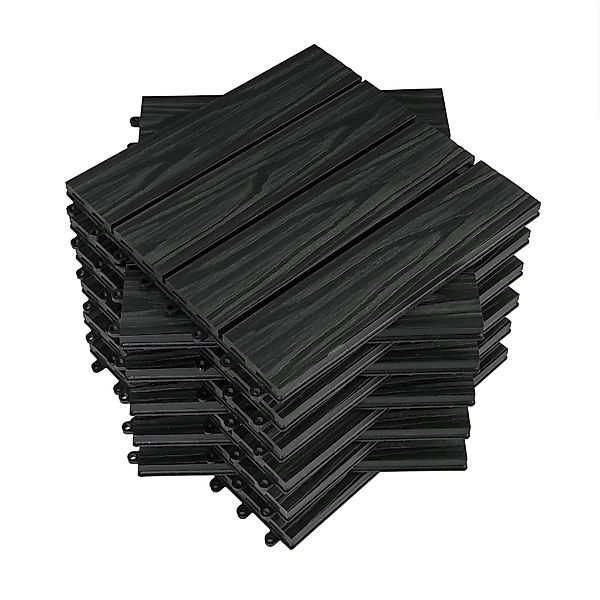Woltu WPC-Fliesen, 22er-Set WPC Balkonfliesen, 30x30cm günstig online kaufen