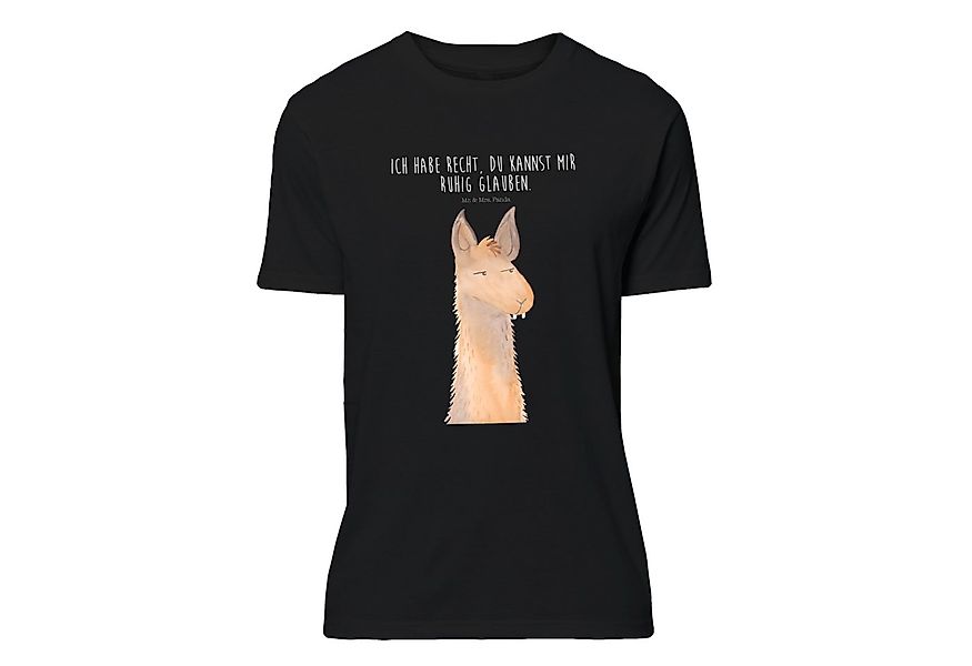 Mr. & Mrs. Panda T-Shirt Lamakopf genervt - Schwarz - Geschenk, Büroalltag, günstig online kaufen