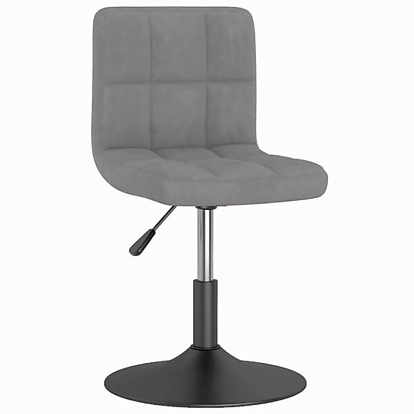 vidaXL Barhocker Drehbarer Barhocker Hellgrau Samt günstig online kaufen