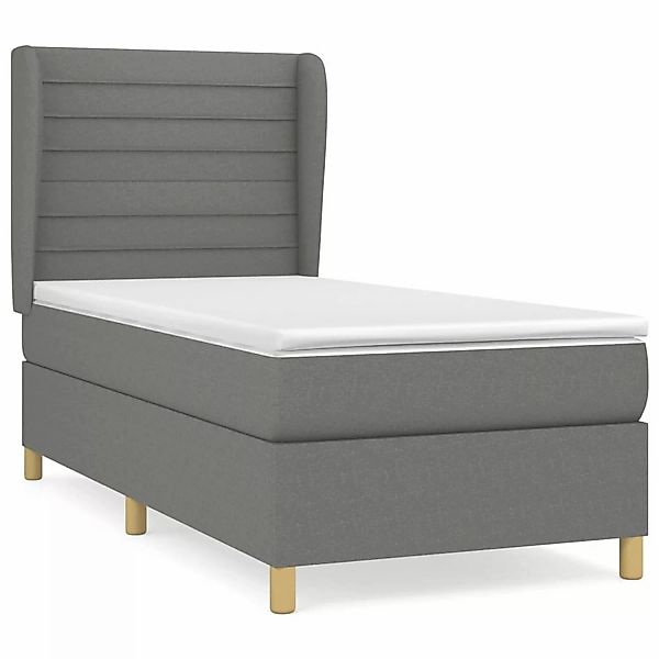 vidaXL Boxspringbett mit Matratze Dunkelgrau 80x200 cm Stoff1394963 günstig online kaufen