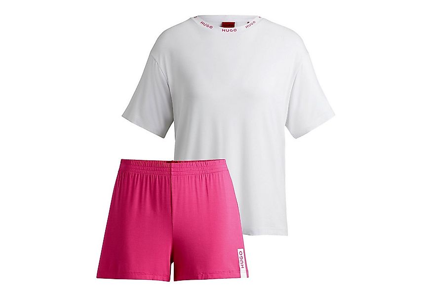HUGO Pyjama Unite Short Set (2 tlg) mit Logo-Druck günstig online kaufen