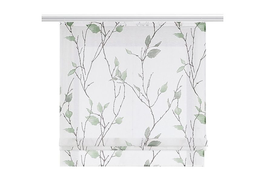 Joyswahl Raffrollo, mit Klettband, ohne bohren, mit Zweig und Blattmotiven günstig online kaufen