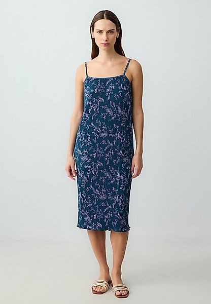 Jimmy Key Midikleid Gebreide midi-jurk met bandjes open hals en bloemenmoti günstig online kaufen