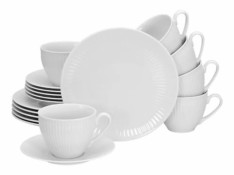 CreaTable Kaffeeservice »Valencia Weiß, Kaffee-Service 18-tlg« Elegant, Boh günstig online kaufen