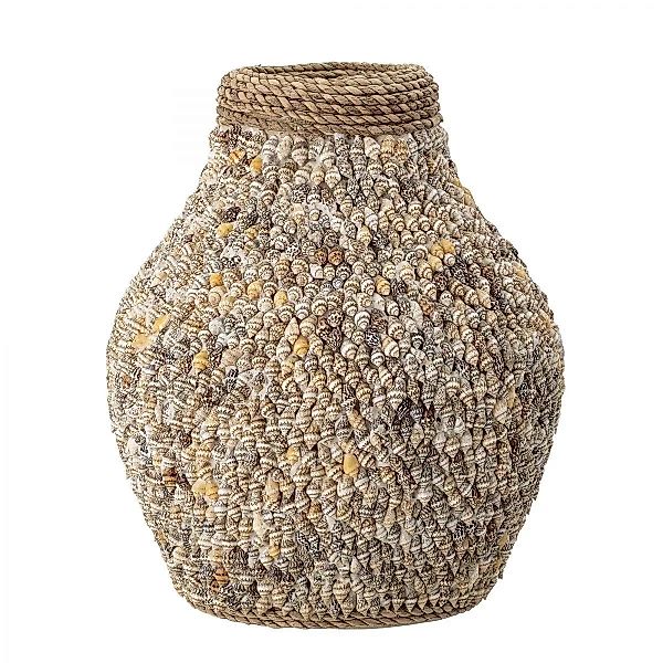 Maritime Vase mehrfarbig mit Muscheln bedeckt günstig online kaufen