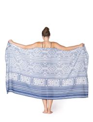 PANASIAM Pareo Sarong Baumwolle Indigo Bikini günstig online kaufen
