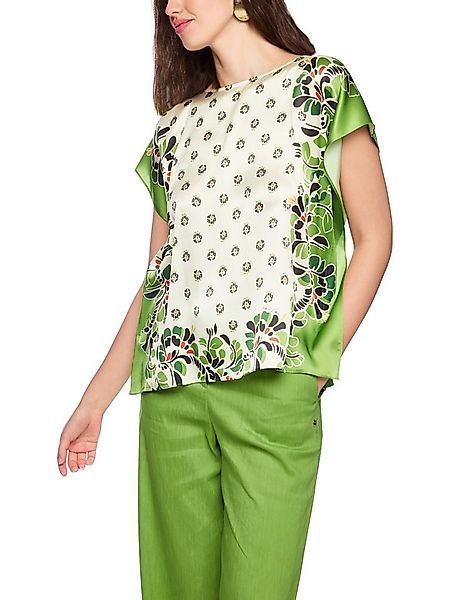Marc Cain Shirtbluse Leo's Oasis Premium Damenmode mit Hibiskus-Print günstig online kaufen